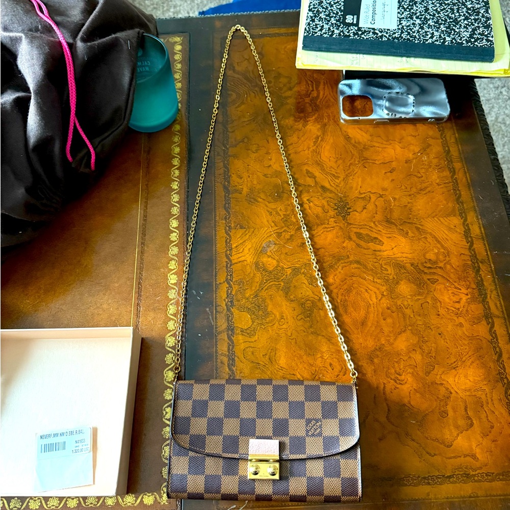 Dampier Louis Croisette Chain Wallet Damier